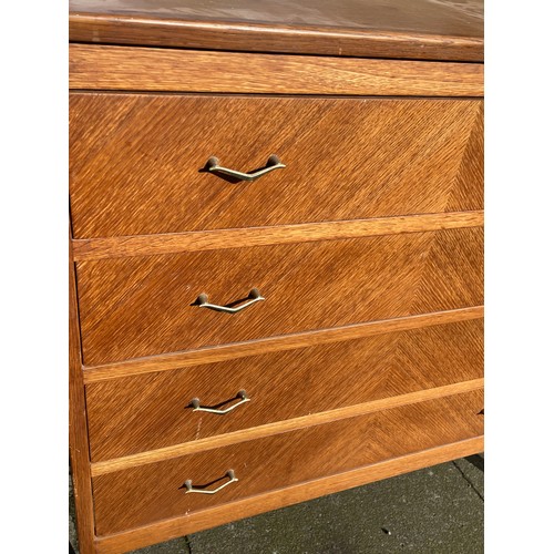 5 - 1960S OAK FOUR DRAWER CHEST