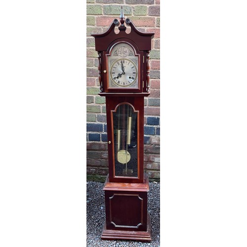 49 - REPRODUCTION HIGHLANDS DOUBLE WEIGHT LONG CASE CLOCK