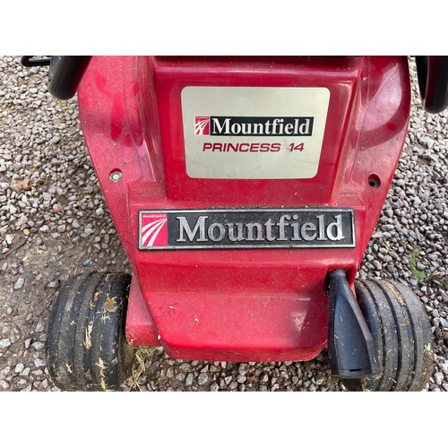 134A - RED MOUNTFIELD LAWNMOWER