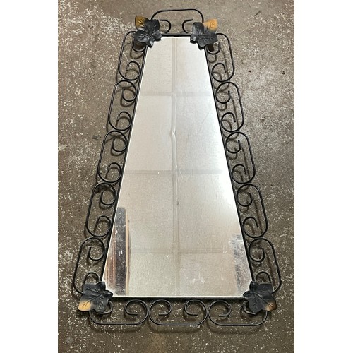 6 - 1960S METAL WIRE WORK HALL MIRROR