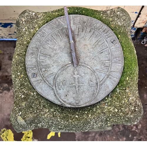 175 - STONEWORK PEDESTAL SUNDIAL