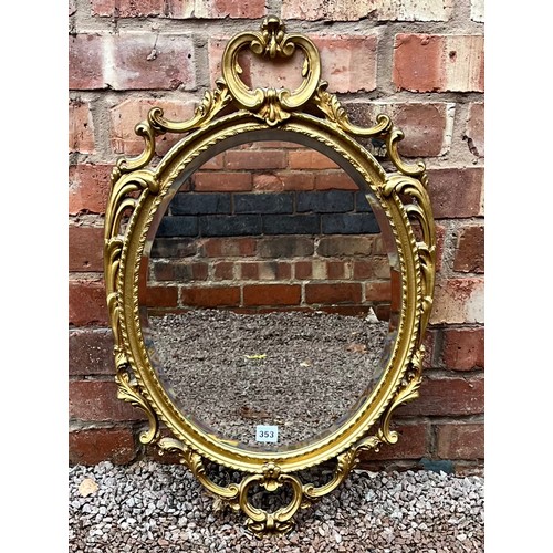 353 - GILT ROCOCO STYLE MIRROR