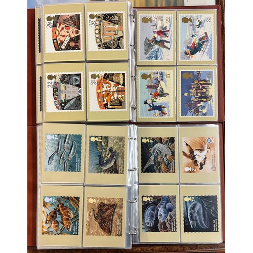 558 - 10 FOLDERS OF ROYAL MAIL POSTCARDS OF FIRST DAY COVERS COLLECTIONS OF MAINLY 80'S-10'S