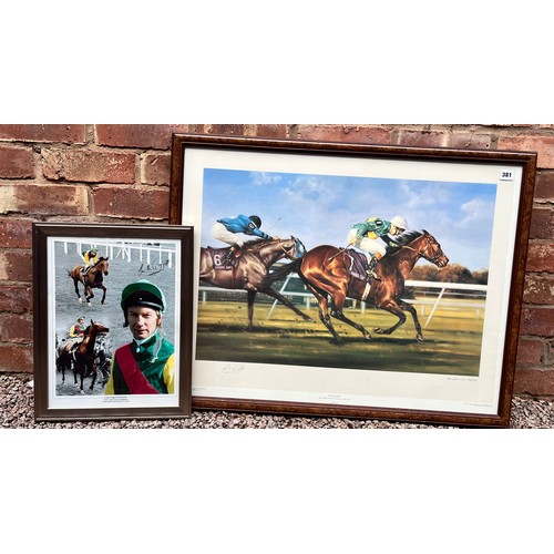 381 - GRAHAM ISOM LIMITED EDITION PRINT 82/500 TITLED ROYAL ACADEMY SIGNED BY ARTIST AND LESTER PIGGOTT AN... 