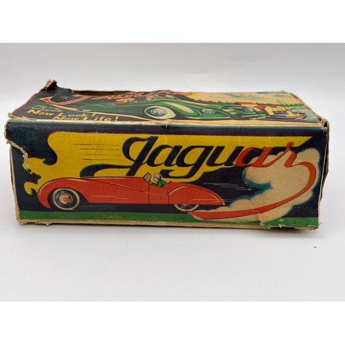 463 - VINTAGE JAGUAR SPORTS CAR TIN PLATE TOY