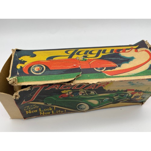 463 - VINTAGE JAGUAR SPORTS CAR TIN PLATE TOY