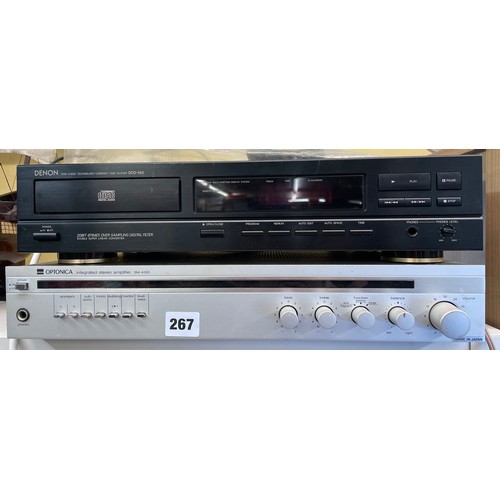 267 - OPTONICA INTEGRATED STEREO AMPLIFIER AND DENON DCD 560 PLAYER






































... 