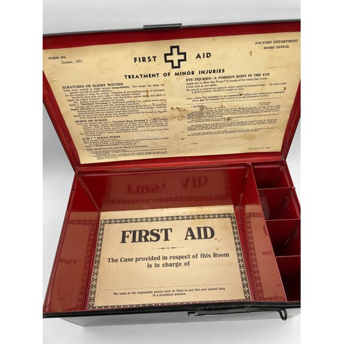 598 - BLACK METAL FIRST AID TIN