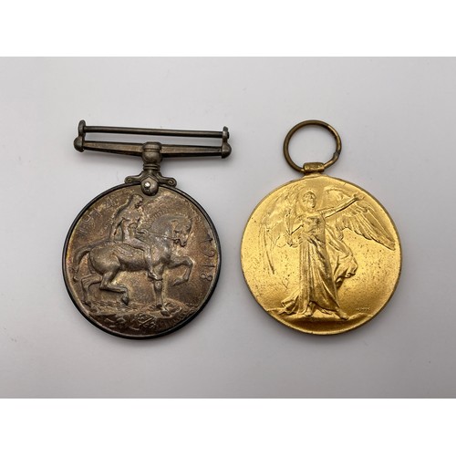 468 - WWI DEFENCE MEDAL AND A WWI VICTORY MEDAL AWARDED TO PTE A. WARDEN OF CORNWALL LIGHT INFANTRY 8843