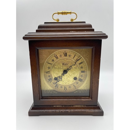 623 - WOODFORD OAK CASED MANTEL CLOCK