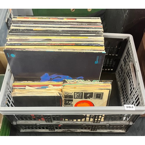 583 - CRATE OF MIXED VINYL LP'S AND 45'S R INC. UB40 AND THE BEACH BOYS