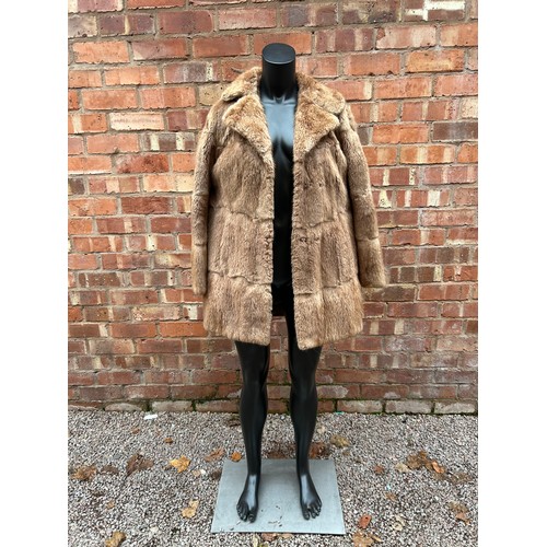 227 - FOUR LADIES LIGHT/MEDIUM AND DARK FUR COATS