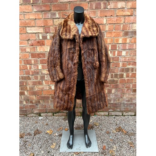 227 - FOUR LADIES LIGHT/MEDIUM AND DARK FUR COATS