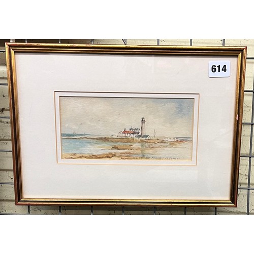 621 - F.S.HARPER WATERCOLOUR OF ST.MARYS ISLAND SIGNED AND DATED 1910 F/G