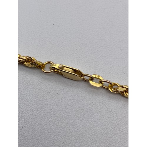 618 - 9CT GOLD ROPETWIST NECKLACE WITH LOBSTER CLAW CLASP 18G APPROX.