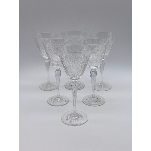 427 - SIX FERN CUT DRINKING GLASSES