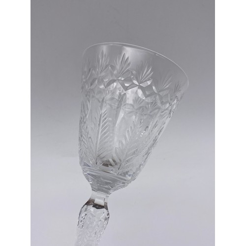 427 - SIX FERN CUT DRINKING GLASSES