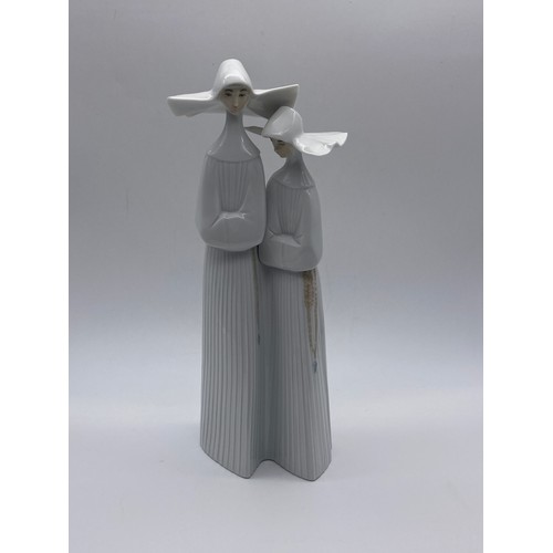 274 - LLADRO MATT FRIAR FIGURE AND LLADRO FRENCH NUN FIGURE GROUPS