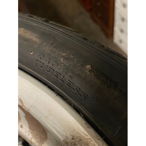 118 - FOUR ZXRJ 27H TYRES WITH ALLOYS