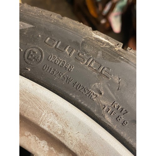 118 - FOUR ZXRJ 27H TYRES WITH ALLOYS