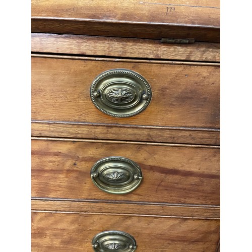 75 - 19TH CENTURY MAHOGANY BUREAU WITH FITTED INTERIOR