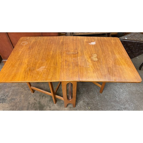 225 - 1970S NARROW TEAK DROP FLAP TABLE