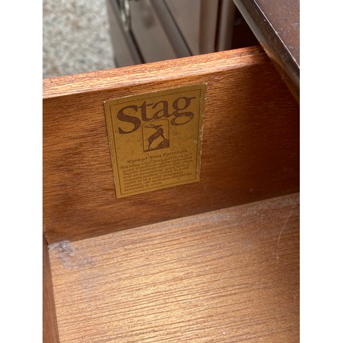 244 - PAIR OF STAG MINSTREL FOUR DRAWER BEDSIDE CHESTS