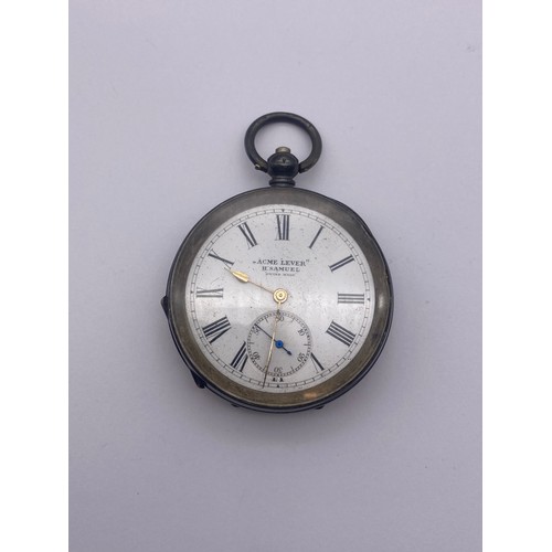 750 - 925 SILVER CASED ACME LEVER POCKET WATCH