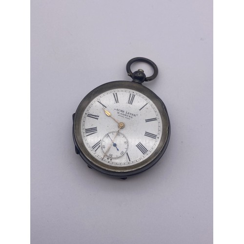 750 - 925 SILVER CASED ACME LEVER POCKET WATCH