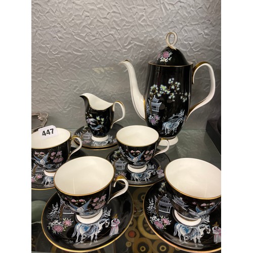 447 - ROYAL ALBERT BONE CHINA ORIENTAL PART COFFEE SERVICE