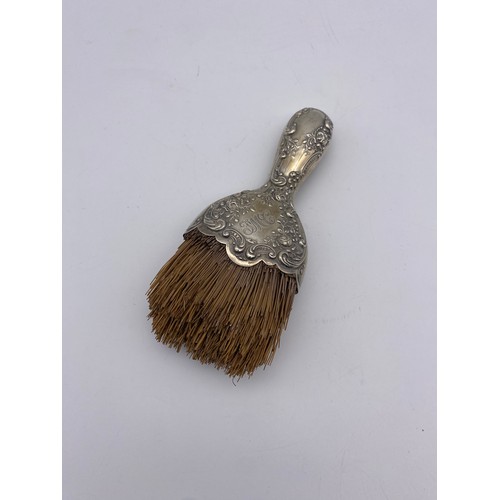 665 - STERLING SILVER HANDLED STRAW BRUSH