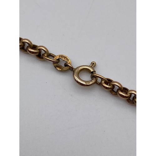 769 - 9K ROSE GOLD BELCHER LINK CHAIN 70CM LONG 11.3G APPROX