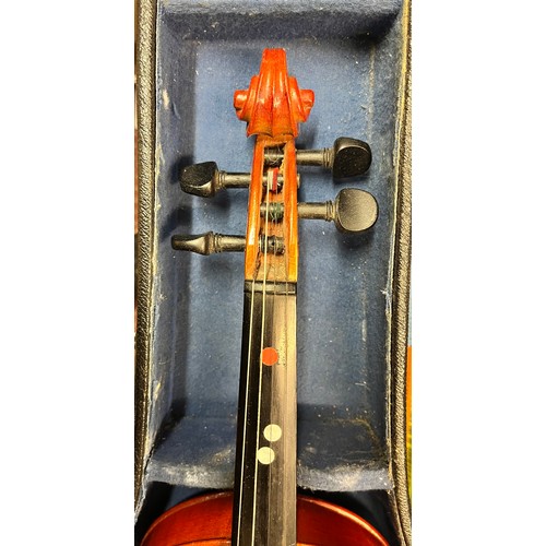 741 - SKYLARK CHINESE MADE VIOLIN WITH TWO BOWS IN CASE