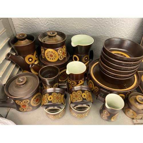 439 - EXTENSIVE DENBY ARABESQUE POTTERY TABLE SERVICE