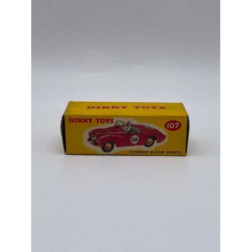 554 - DIE CAST DINKY TOYS - SUNBEAM ALPINE SPORTS 107