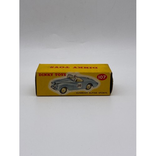 554 - DIE CAST DINKY TOYS - SUNBEAM ALPINE SPORTS 107