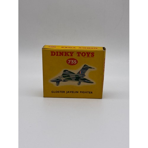 563 - DIE CAST DINKY TOYS - GLOSTER JAVELIN FIGHTER 735