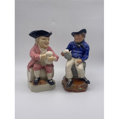 308 - KEVIN FRANCES POTTERY LORD HOWE TOBY JUG AND AMERICAN SAILOR TOBY JUG