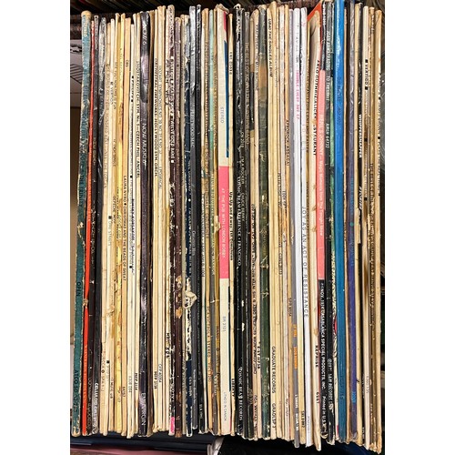 458 - BOX - VARIOUS VINYL LPS, JAMES BROWN, BOOKER T AND THE MGS, ARLO GUTHRIE, PETER TOSH, AND OTHERS