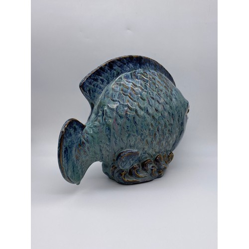 684 - STUDIO POTTERY SCULPTURE OF A FISH