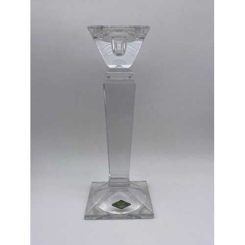 514 - SET OF GRADUATED SHANNON CRYSTAL TAPERED CANDLE STICKS