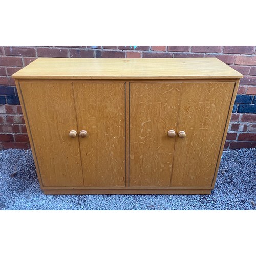 63 - 1960S OAK STORAGE CABINET