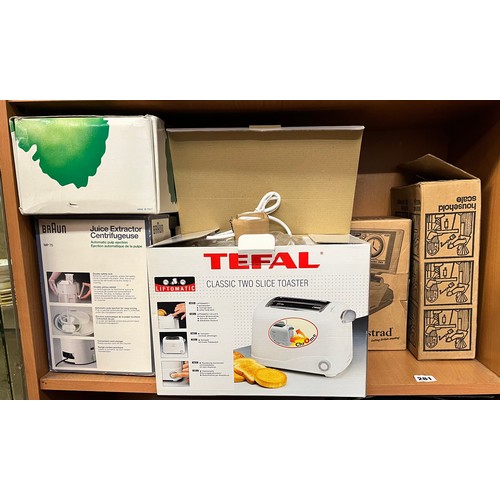 281 - TEFAL TOASTER , BRAUN JUICER, AND EMAILER