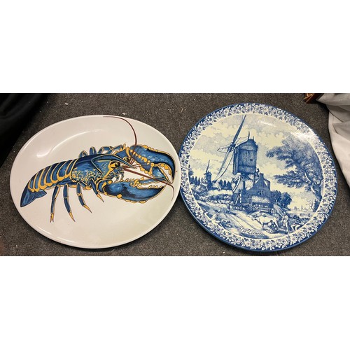 296 - SELECTION OF DECORATIVE FRENCH NAPOLEAN DECORATED PLATES, BLUE DE ROI LIMOGES PLATES AND OTHERS