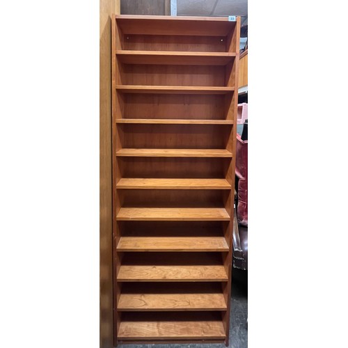 33 - CHERRY WOOD NARROW OPEN SHELF UNIT