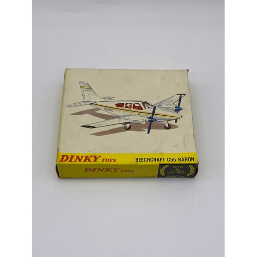 565 - DIE CAST DINKY TOYS - BEECHCRAFT C55 BARON 715