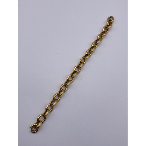 431 - STAMPED 750 YELLOW GOLD LINK BRACELET 19G APPROX