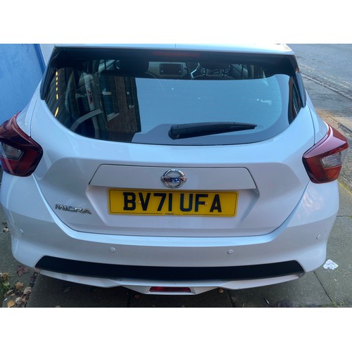 1 - NISSAN MICRA ACENTA 1G-T CVT 5 DOOR HATCH BACK, PETROL, 999CC, REGISTRATION BV71 UFA, MILEAGE AROUND... 