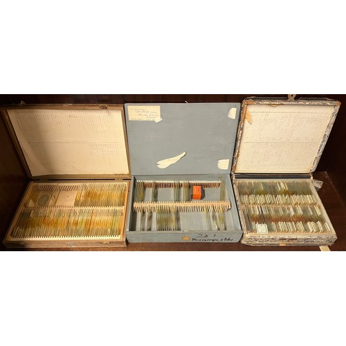 642 - BOX OF INTERESTING MICROSCOPE MEDICAL CELL SLIDES