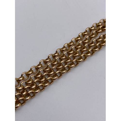 394 - 9CT GOLD BELCHER LINK CHAIN 48CM 6.4G APPROX